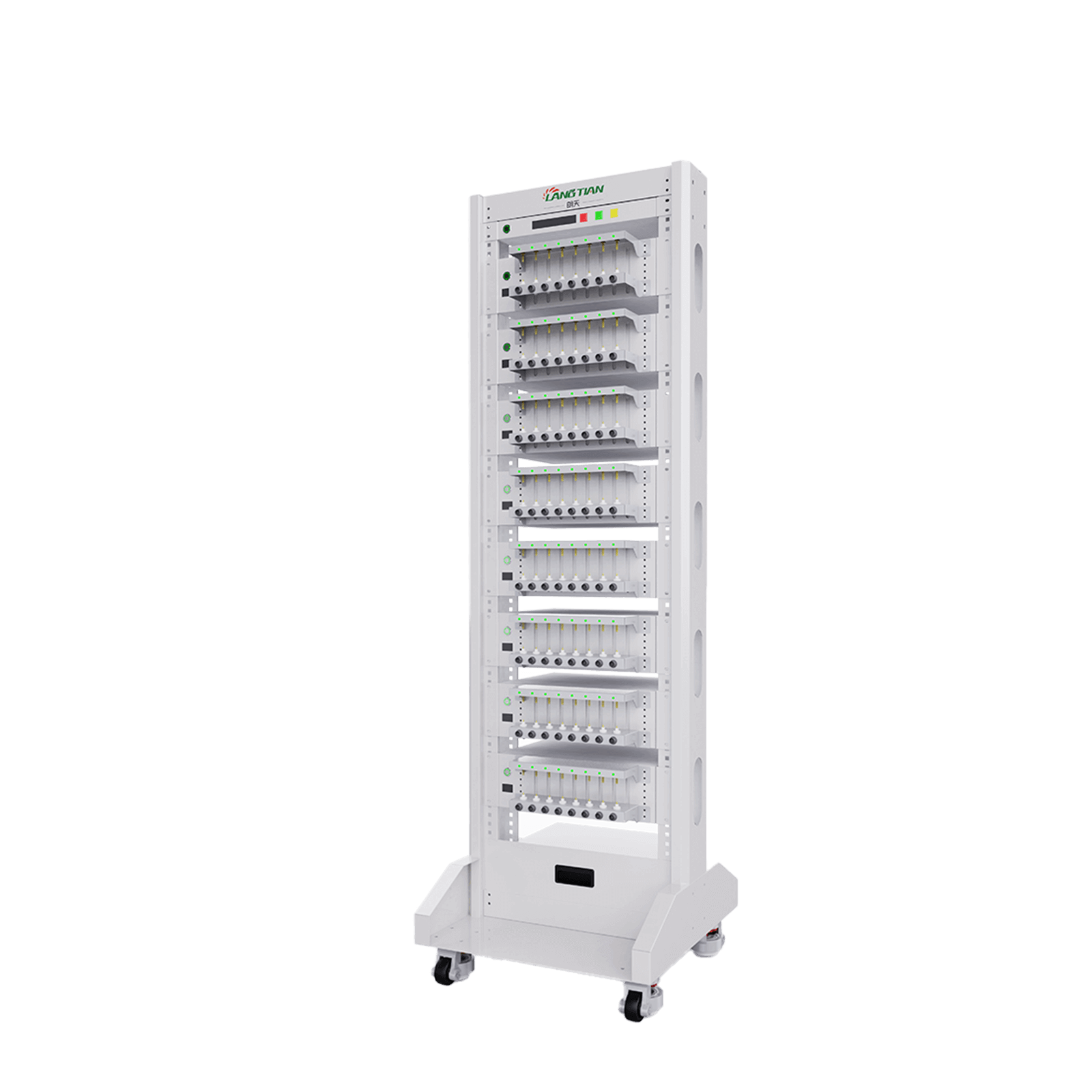 Front view of Langtian battery analyzer 6A 16-channel for battery capacity tester