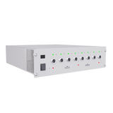 Side view of  LCT-5V12A-8CH battery tester with 8 channels in a modular design for lab use